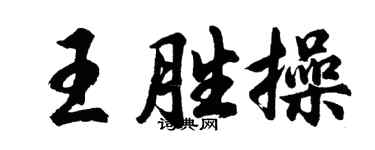 胡問遂王勝操行書個性簽名怎么寫