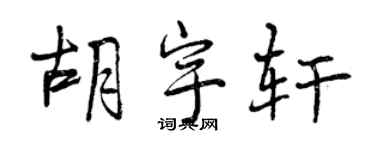 曾慶福胡宇軒行書個性簽名怎么寫