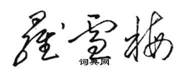 駱恆光羅雪梅草書個性簽名怎么寫