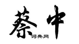 胡問遂蔡中行書個性簽名怎么寫