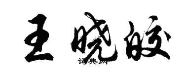 胡問遂王曉皎行書個性簽名怎么寫