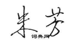 駱恆光朱芳行書個性簽名怎么寫