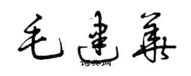 曾慶福毛建華草書個性簽名怎么寫