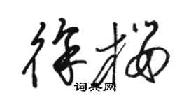 駱恆光徐櫻草書個性簽名怎么寫