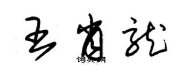 朱錫榮王肖龍草書個性簽名怎么寫