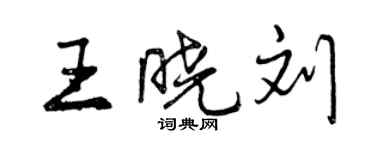曾慶福王曉劉行書個性簽名怎么寫