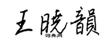 王正良王曉韻行書個性簽名怎么寫