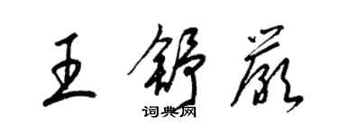 梁錦英王舒嚴草書個性簽名怎么寫