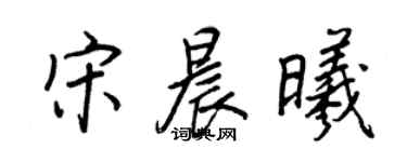 王正良宋晨曦行書個性簽名怎么寫
