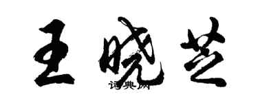 胡問遂王曉芝行書個性簽名怎么寫