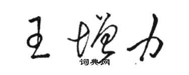 駱恆光王增力草書個性簽名怎么寫