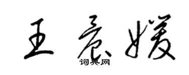 梁錦英王晨媛草書個性簽名怎么寫