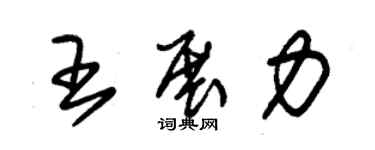 朱錫榮王展力草書個性簽名怎么寫