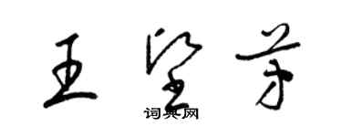 梁錦英王堅芳草書個性簽名怎么寫