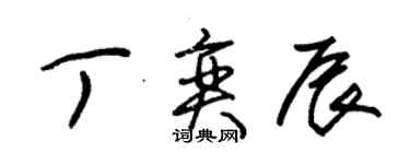 朱錫榮丁奕辰草書個性簽名怎么寫