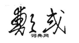 駱恆光鄭或草書個性簽名怎么寫