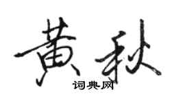 駱恆光黃秋行書個性簽名怎么寫