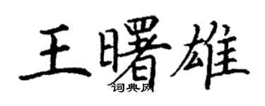 丁謙王曙雄楷書個性簽名怎么寫