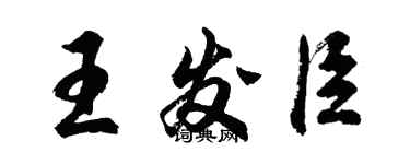 胡問遂王發臣行書個性簽名怎么寫