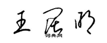 梁錦英王闊明草書個性簽名怎么寫