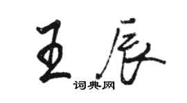 駱恆光王辰行書個性簽名怎么寫