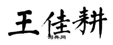 翁闓運王佳耕楷書個性簽名怎么寫