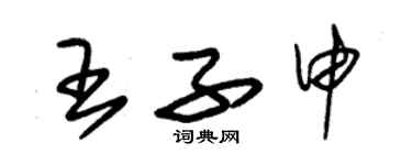 朱錫榮王子申草書個性簽名怎么寫