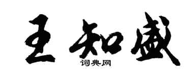 胡問遂王知盛行書個性簽名怎么寫
