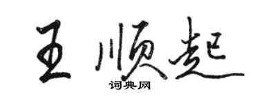 駱恆光王順起行書個性簽名怎么寫