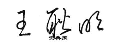 駱恆光王耿明草書個性簽名怎么寫