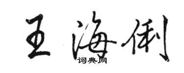 駱恆光王海俐行書個性簽名怎么寫