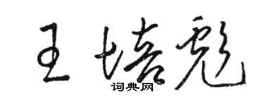 駱恆光王培彪草書個性簽名怎么寫