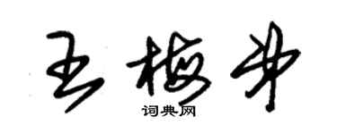 朱錫榮王梅弟草書個性簽名怎么寫