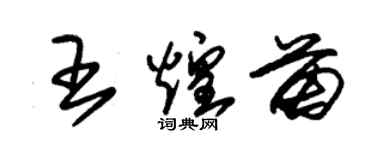 朱錫榮王煌苗草書個性簽名怎么寫