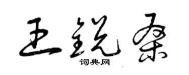 曾慶福王銳桑草書個性簽名怎么寫