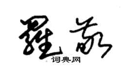 朱錫榮羅敬草書個性簽名怎么寫