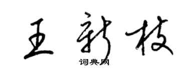 梁錦英王新枝草書個性簽名怎么寫