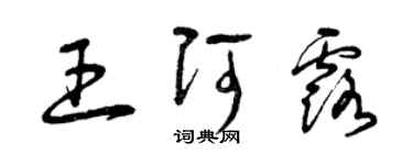 曾慶福王阿露草書個性簽名怎么寫