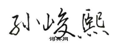 駱恆光孫峻熙行書個性簽名怎么寫