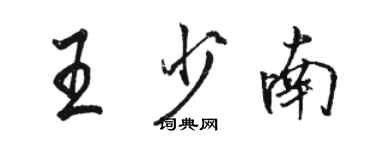 駱恆光王少南行書個性簽名怎么寫