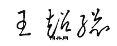 駱恆光王超總草書個性簽名怎么寫