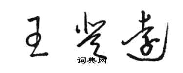 駱恆光王登遠草書個性簽名怎么寫