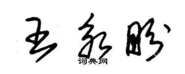 朱錫榮王永盼草書個性簽名怎么寫