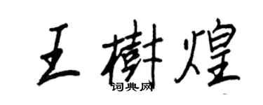 王正良王樹煌行書個性簽名怎么寫