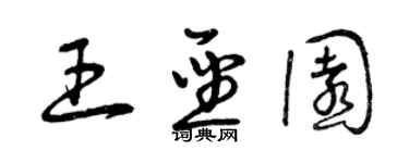 曾慶福王聖園草書個性簽名怎么寫