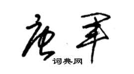 朱錫榮唐軍草書個性簽名怎么寫