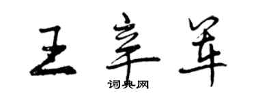 曾慶福王辛軍行書個性簽名怎么寫