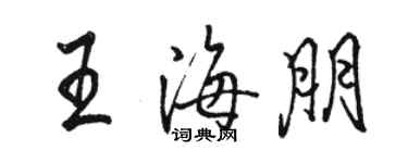 駱恆光王海朋行書個性簽名怎么寫