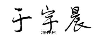 曾慶福於宇晨行書個性簽名怎么寫