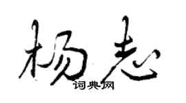 曾慶福楊志行書個性簽名怎么寫